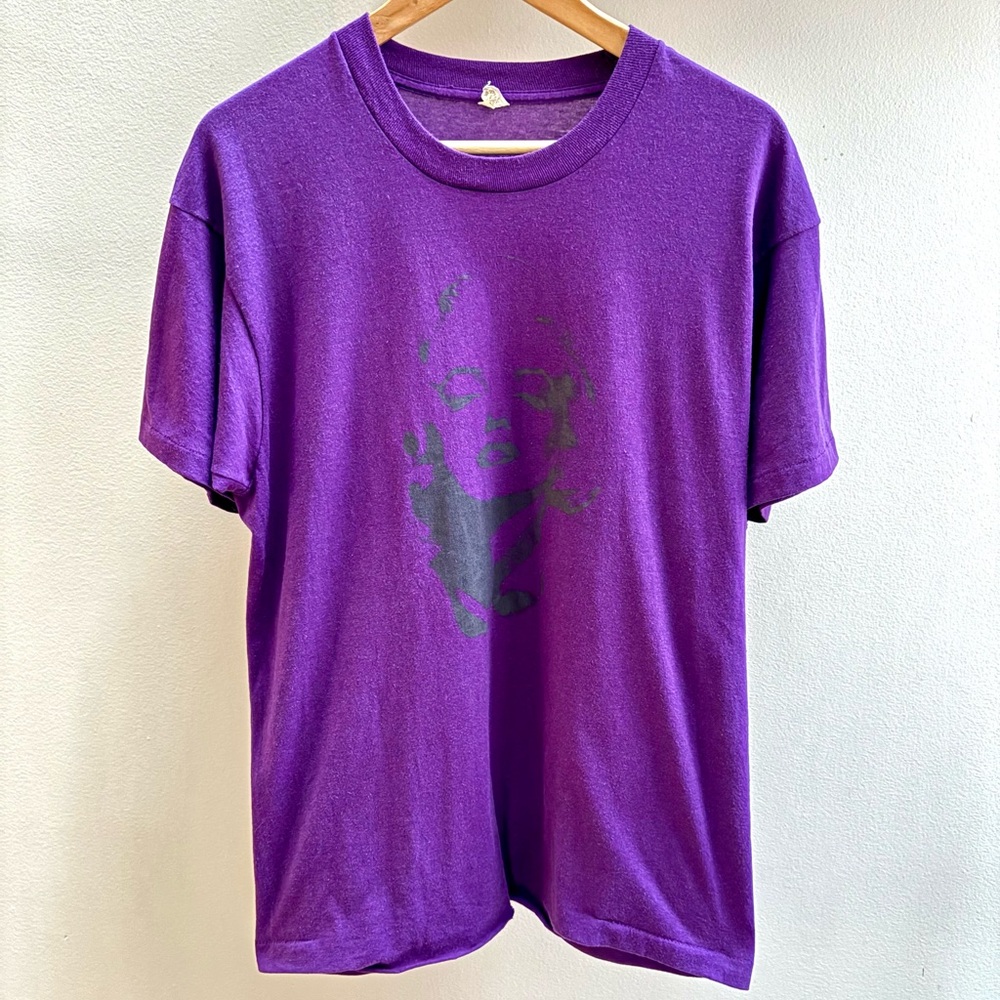 Marilyn Monroe VTG 80s purple caricature Screen Stars t-shirt L Made in USA
